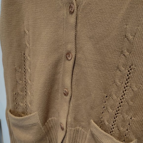 Tan button-up vintage sweater vest - Picture 7 of 7